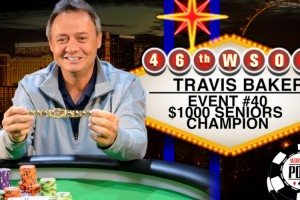 2015 WSOP 40-й Ивент ($1 000 Seniors No-Limit Hold'em Championship). Победу одерживает Трэвис Бэйкер