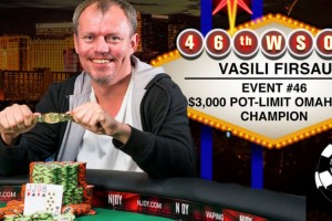 2015 WSOP 46-й Ивент ($3 000 Pot-Limit Omaha 6-Handed). Браслет достается Василию Фирсову